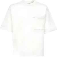 Bottega Veneta White Crew Neck Short Sleeve T-Shirt 745093VKLZ09071 Bottega Veneta White Crew Neck Short Sleeve T-Shirt 745093VKLZ09071