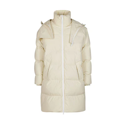 Bottega Veneta White Down Jacket with Detachable Hood 659727VKH509217