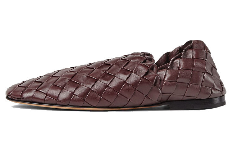 Bottega Veneta Woven Breathable Leather Fashion Sports Sandal 'Burgundy'