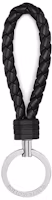 Order Bottega Veneta Woven Lambskin Leather Keychain Unisex Couples - Black. 608783-VO0BG-8803