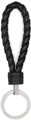 Bottega Veneta Woven Lambskin Leather Keychain Unisex Couples - Black. 608783-VO0BG-8803 Order Bottega Veneta Woven Lambskin Leather Keychain Unisex Couples - Black. 608783-VO0BG-8803