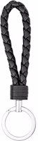 Purchase Bottega Veneta Woven Lambskin Leather Keychain Unisex Couples - Black. 608783-VO0BG-8803