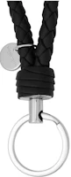 Lookbook Bottega Veneta Woven Sheepskin Unisex Keychain Black 113539 -V001D-1000