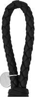 Shop Bottega Veneta Woven Sheepskin Unisex Keychain Black 113539 -V001D-1000