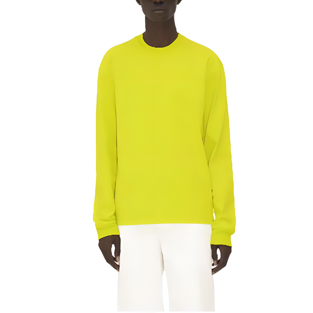 Bottega Veneta Yellow Crewneck Long Sleeve Tee SS23 Collection 680827V1SN07275