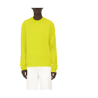 Bottega Veneta Yellow Crewneck Long Sleeve Tee SS23 Collection 680827V1SN07275