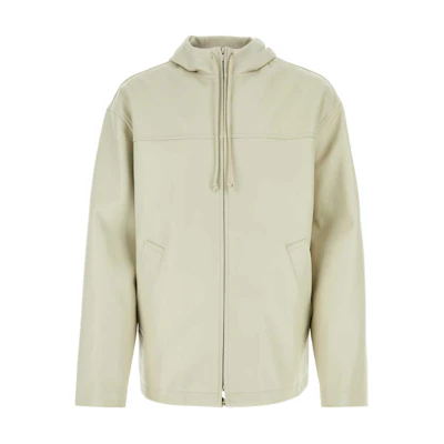 Bottega Veneta Zip-Up Hoodie Jacket Off White 789304V3WT09607