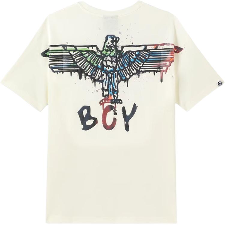 Buy BOY London Artist Graffiti Solid Color Crew Neck T-Shirt Unisex Clothing B241N0191101