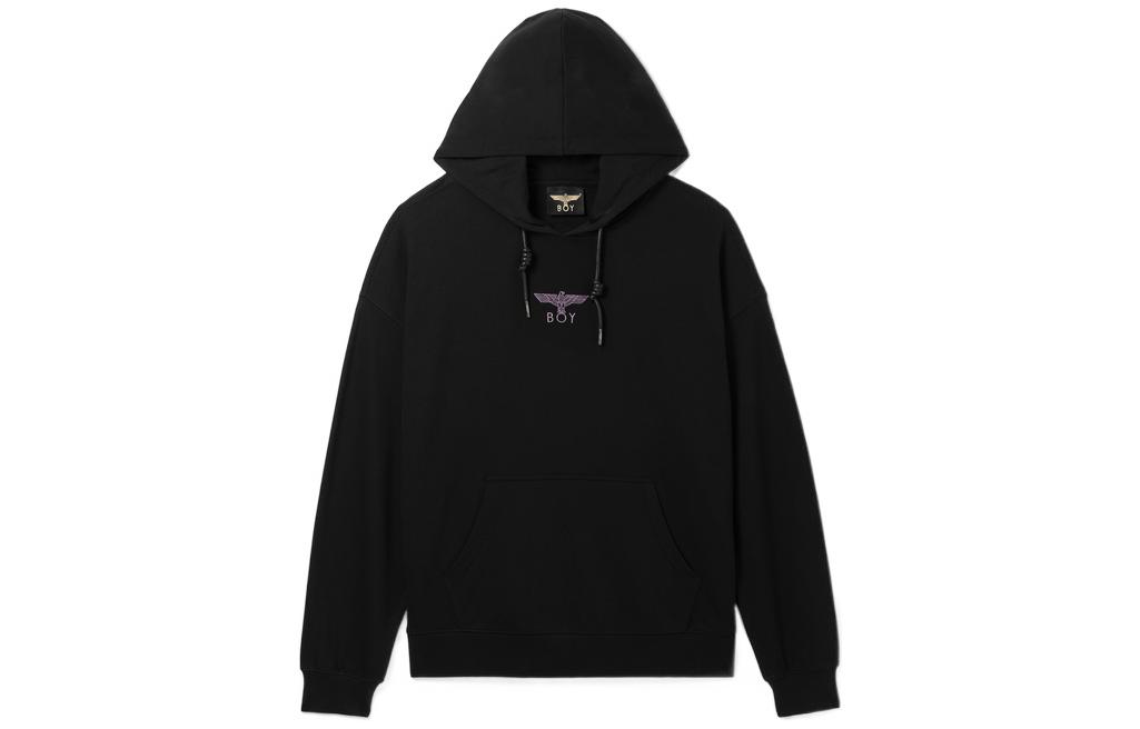 BOY London SS22 Purple Gold Eagle Hoodie Black Unisex Couple Style B221N0401902