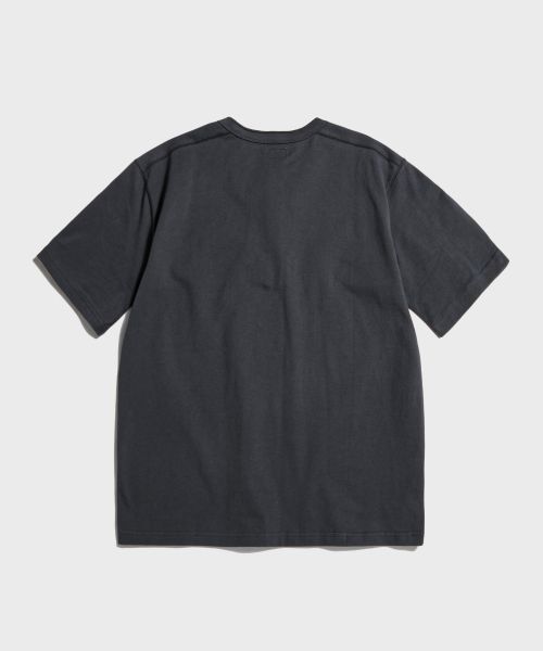 Lookbook BRONSON 10.6 oz Cotton Short Sleeve Henley T-Shirt in Dark Grey B-TOP-0028-DARK GREY