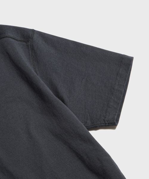 Sizing BRONSON 10.6 oz Cotton Short Sleeve Henley T-Shirt in Dark Grey B-TOP-0028-DARK GREY
