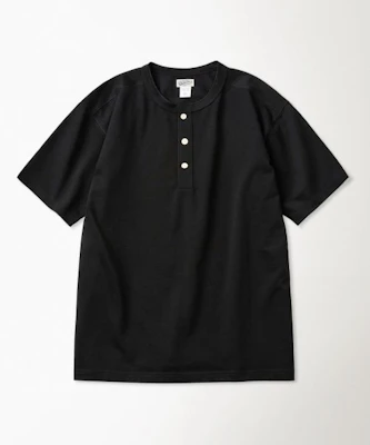 BRONSON 10.6oz Black Cotton Short Sleeve Henley T-Shirt B-TOP-0028-BLACK Buy BRONSON 10.6oz Black Cotton Short Sleeve Henley T-Shirt B-TOP-0028-BLACK