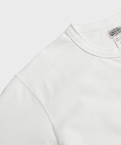 Details for BRONSON 10.6oz Cotton White Short Sleeve Henley Tee B-TOP-0028-WHITE