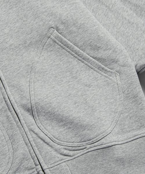 Shop Bronson 17.5oz Terry Cloth 2-Way Zip-Up Hoodie Korea Edition - Grey N-OUTER-0003-GREY