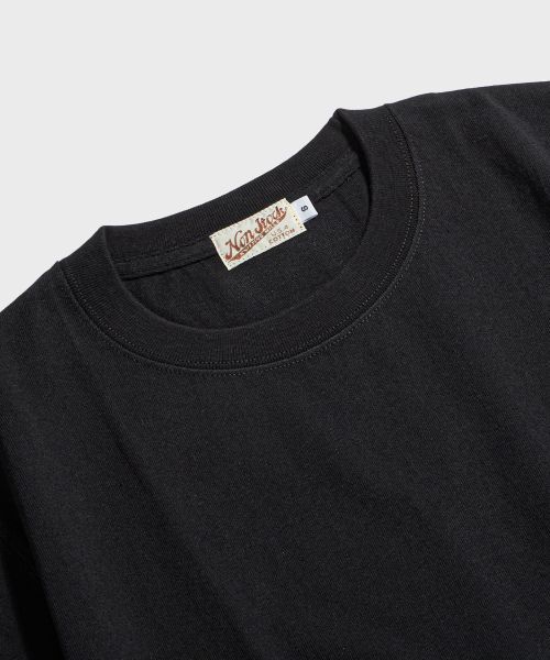 Purchase BRONSON 9盎司美国棉无缝黑色T恤 N-TOP-0002-BLACK