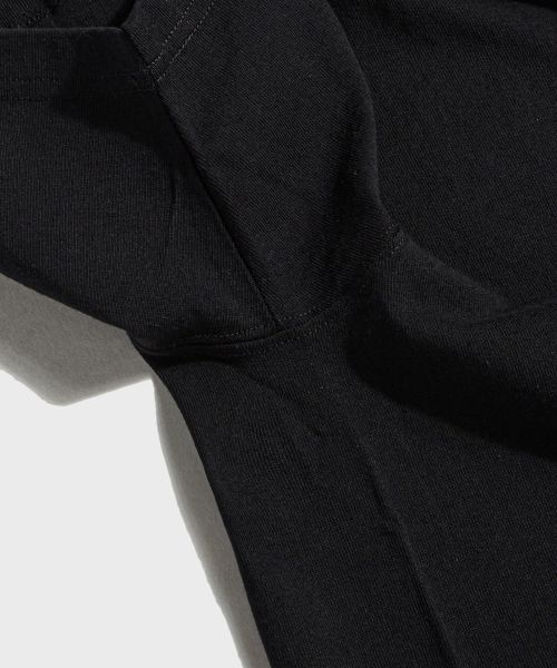 Sizing BRONSON 9盎司美国棉无缝黑色T恤 N-TOP-0002-BLACK