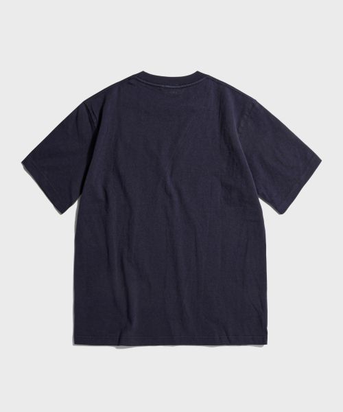 Lookbook BRONSON 9oz 美國棉無縫T恤 海軍藍 N-TOP-0002-NAVY