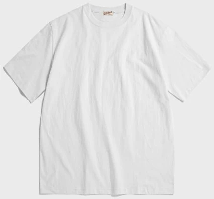 BRONSON 9oz USA Cotton Tubular T-Shirt White N-TOP-0002-WHITE Order BRONSON 9oz USA Cotton Tubular T-Shirt White N-TOP-0002-WHITE
