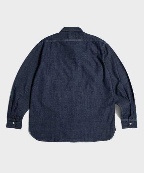 Lookbook Bronson Blue Chambray Work Shirt Dark Indigo (KR Version) BK-TOP-0003-DARK INDIGO