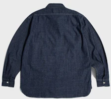 Lookbook Bronson 藍色青年布工裝襯衫 深靛藍(韓版) BK-TOP-0003-DARK INDIGO