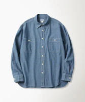 Bronson Blue Chambray Work Shirt Light Indigo Korea Edition BK-TOP-0003-LIGHT INDIGO Bronson Blue Chambray Work Shirt Light Indigo Korea Edition BK-TOP-0003-LIGHT INDIGO