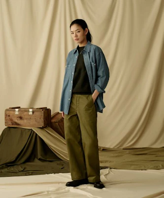 Bronson Blue Chambray Work Shirt Light Indigo Korea Edition BK-TOP-0003-LIGHT INDIGO 6
