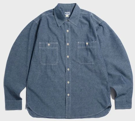 Bronson Blue Chambray Work Shirt Light Indigo Korea Edition BK-TOP-0003-LIGHT INDIGO Order Bronson Blue Chambray Work Shirt Light Indigo Korea Edition BK-TOP-0003-LIGHT INDIGO