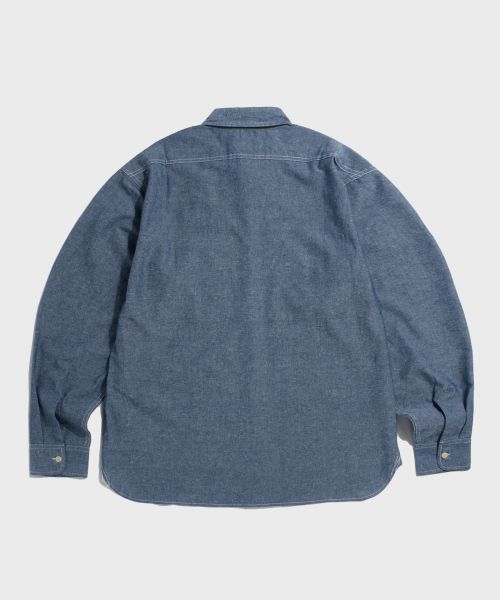 Lookbook Bronson Blue Chambray Work Shirt Light Indigo Korea Edition BK-TOP-0003-LIGHT INDIGO