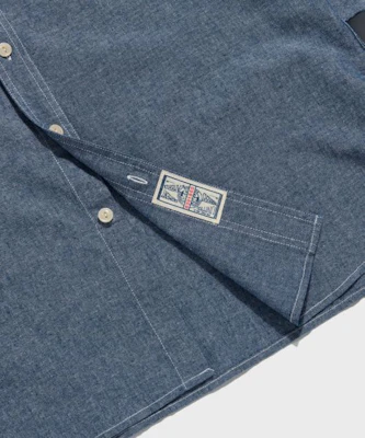 Bronson Blue Chambray Work Shirt Light Indigo Korea Edition BK-TOP-0003-LIGHT INDIGO 1