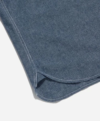 Bronson Blue Chambray Work Shirt Light Indigo Korea Edition BK-TOP-0003-LIGHT INDIGO 2