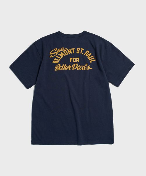 Lookbook BRONSON Knight Motorcycle Navy Short Sleeve Tee N-TOP-0030-NAVY