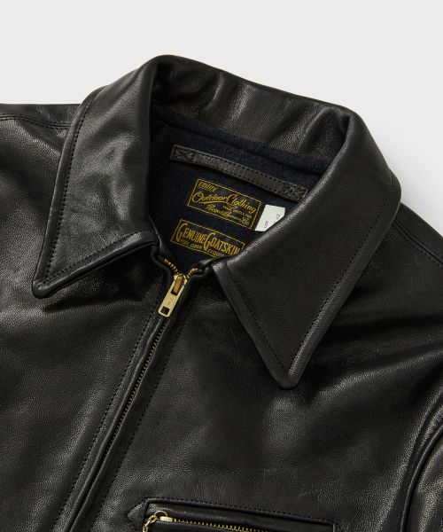 Shop BRONSON Lot 391 Cossack Goatskin Leather Jacket B-OUTER-0042
