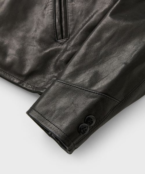 Sizing BRONSON Lot 391 Cossack Goatskin Leather Jacket B-OUTER-0042