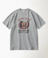 Bronson Retro Horseshoe Graphic T-Shirt in Grey N-TOP-0023-GREY Bronson Retro Horseshoe Graphic T-Shirt in Grey N-TOP-0023-GREY