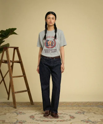 Bronson Retro Horseshoe Graphic T-Shirt in Grey N-TOP-0023-GREY 3