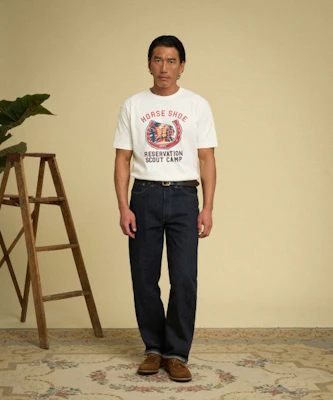 Bronson Retro Horseshoe Graphic T-Shirt in Grey N-TOP-0023-GREY 5