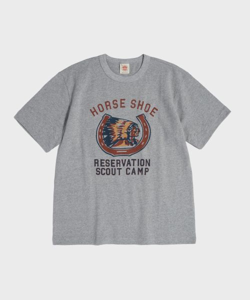 Order Bronson Retro Horseshoe Graphic T-Shirt in Grey N-TOP-0023-GREY