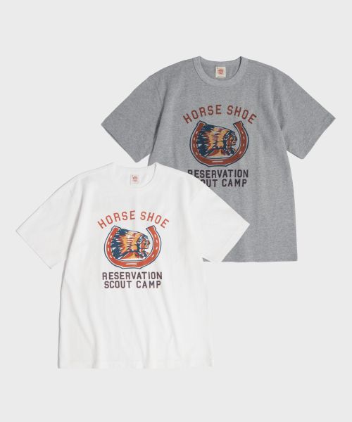 Shop Bronson Retro Horseshoe Graphic T-Shirt in Grey N-TOP-0023-GREY