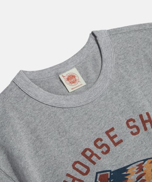Purchase Bronson Retro Horseshoe Graphic T-Shirt in Grey N-TOP-0023-GREY