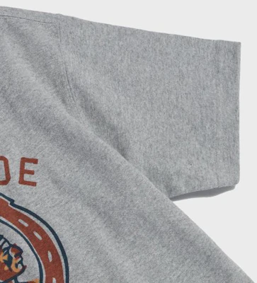 Bronson Retro Horseshoe Graphic T-Shirt in Grey N-TOP-0023-GREY Sizing Bronson Retro Horseshoe Graphic T-Shirt in Grey N-TOP-0023-GREY