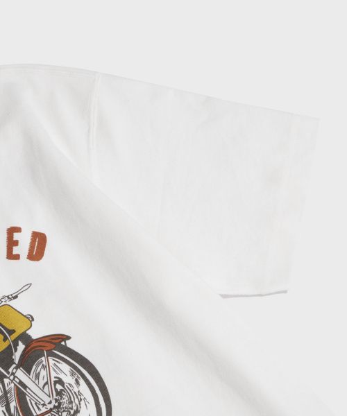 Sizing BRONSON Vintage Motorcycle Graphic T-Shirt White N-TOP-0024-WHITE
