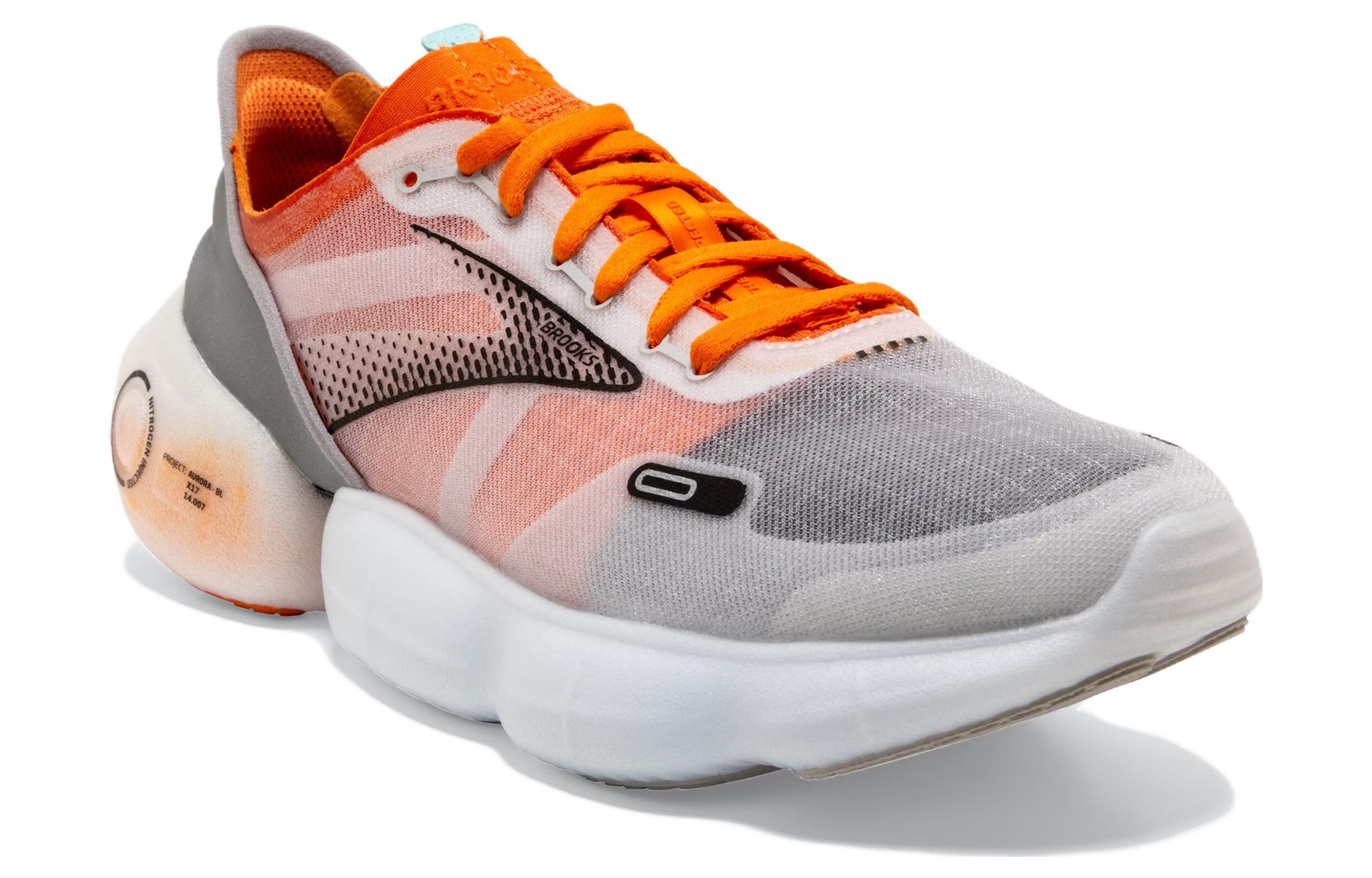 Lookbook ブルックス オーロラBL 白オレンジ 110367-1D-079