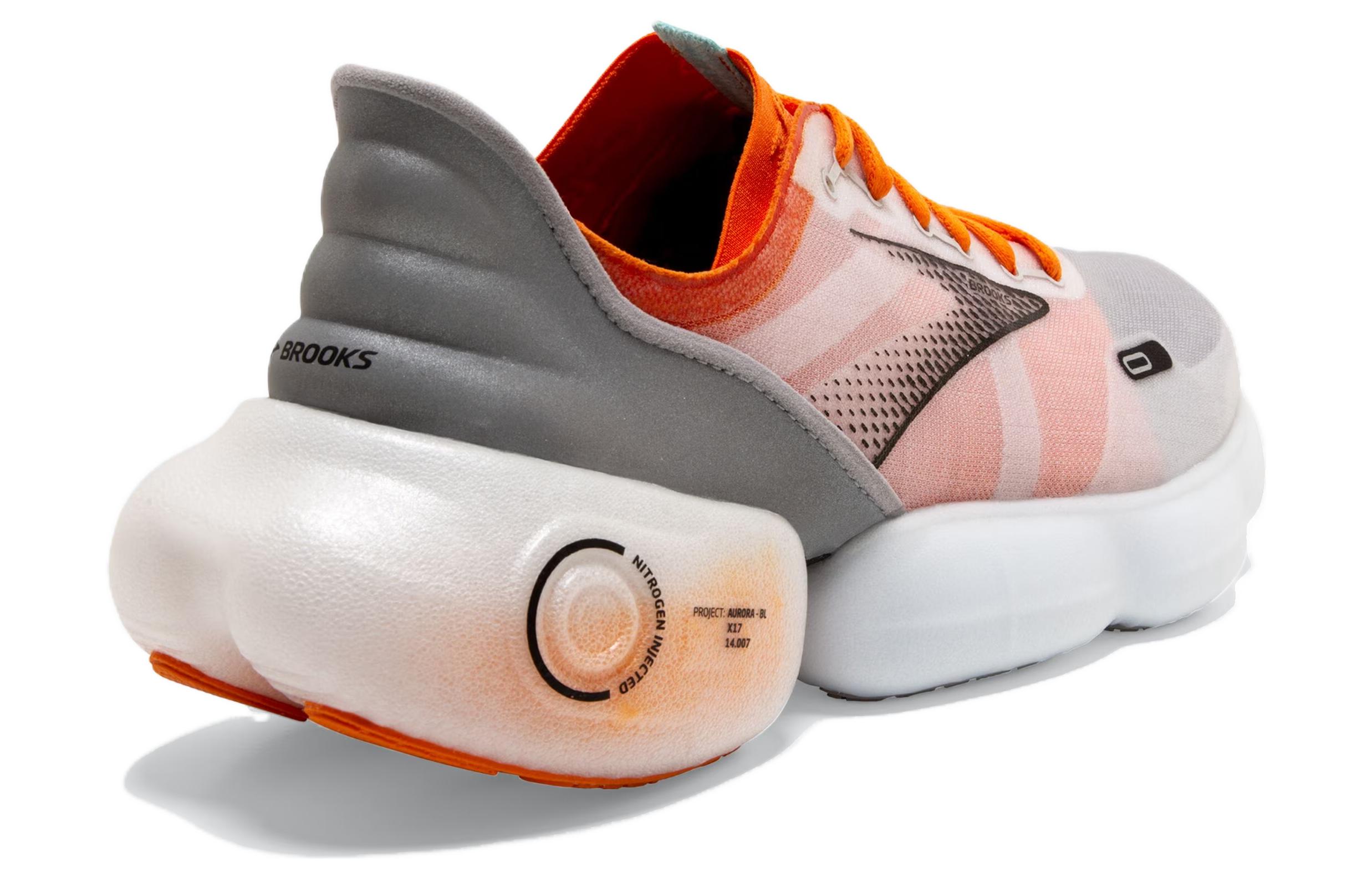 Shop ブルックス オーロラBL 白オレンジ 110367-1D-079