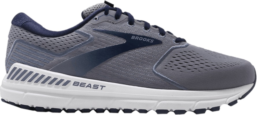 Brooks Beast 20 Extra Wide 'Grey Navy White' 1103274E491 Buy Brooks Beast 20 Extra Wide 'Grey Navy White' 1103274E491