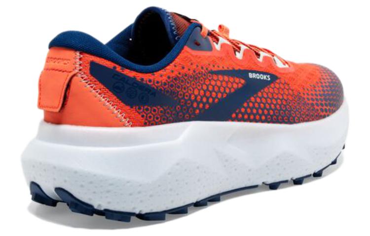Lookbook Brooks Caldera 6 'Firecracker Navy' Lelaki Perempuan Kasut Sukan. 110379-1D-837