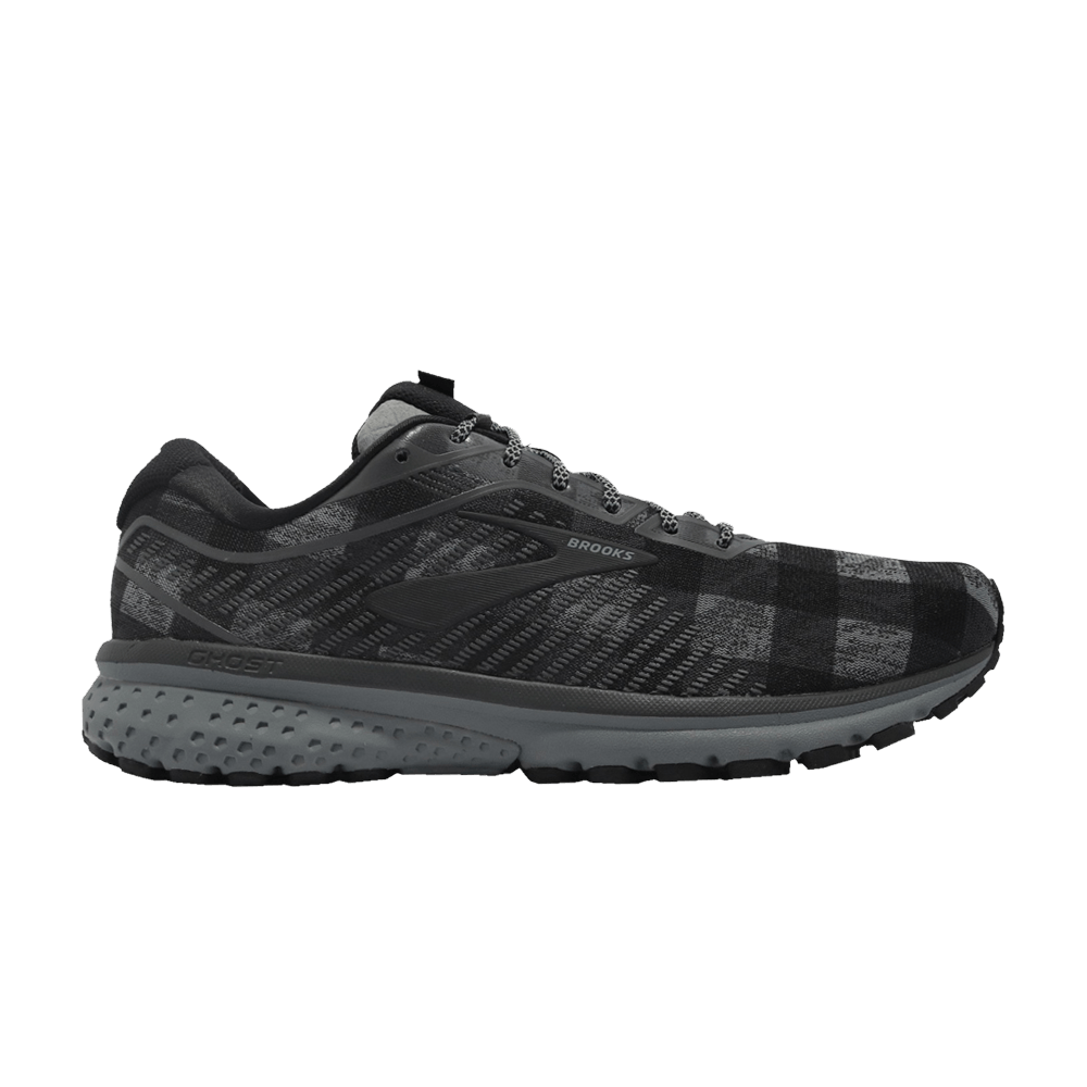 Brooks Ghost 12 'Black Flannel Plaid' 110316-1D-069