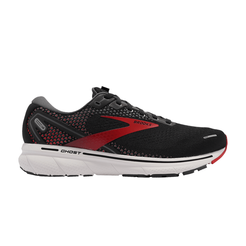 Brooks Ghost 14 2E Wide 'Black Red' 110369-2E-063