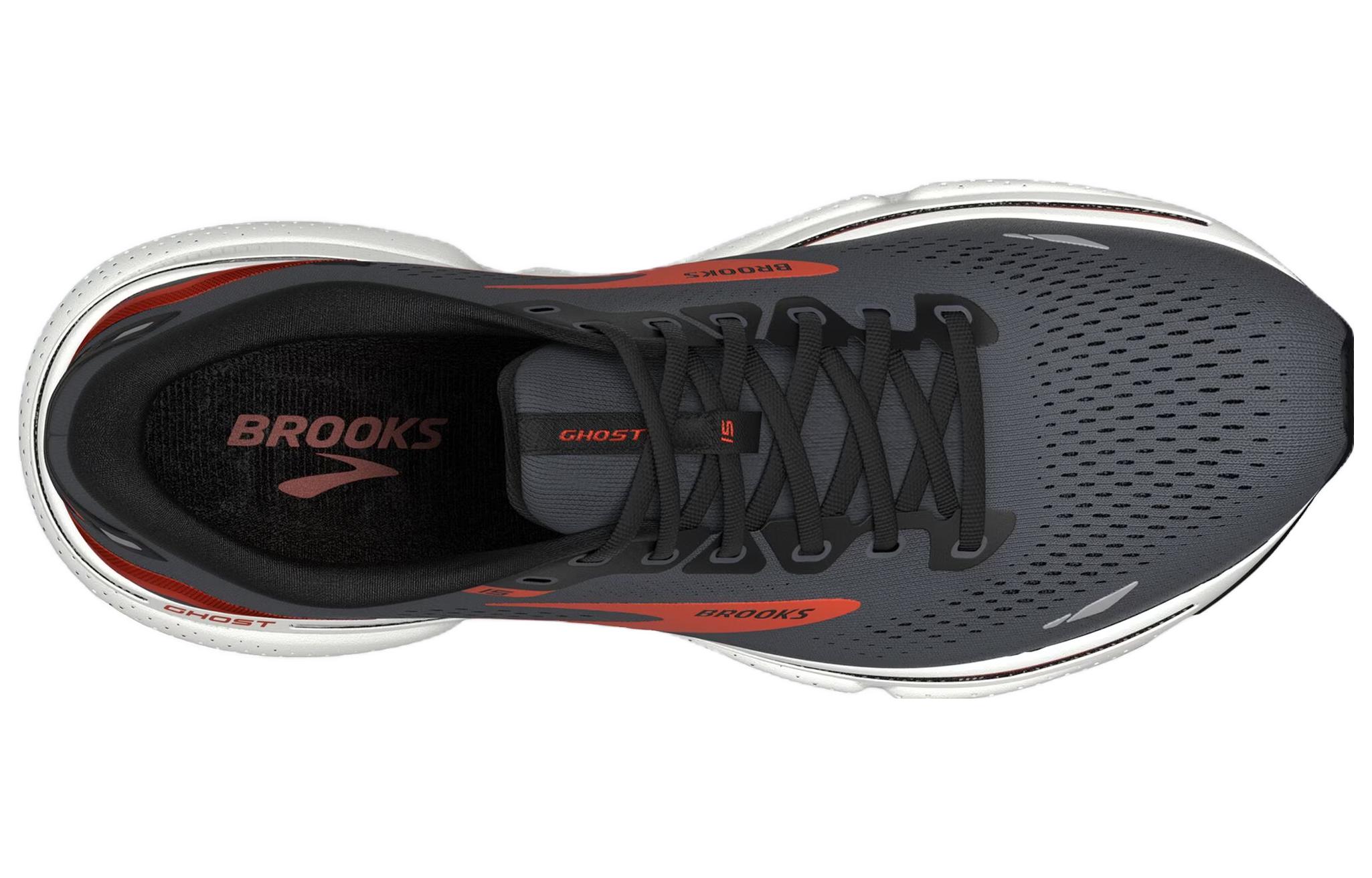 Shop ブルックス ゴースト15 黒オレンジ 110393-1D-024