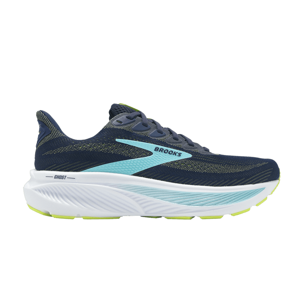 Brooks Ghost 17 2E Wide 'Peacoat Lime Blue' 110442-2E-414