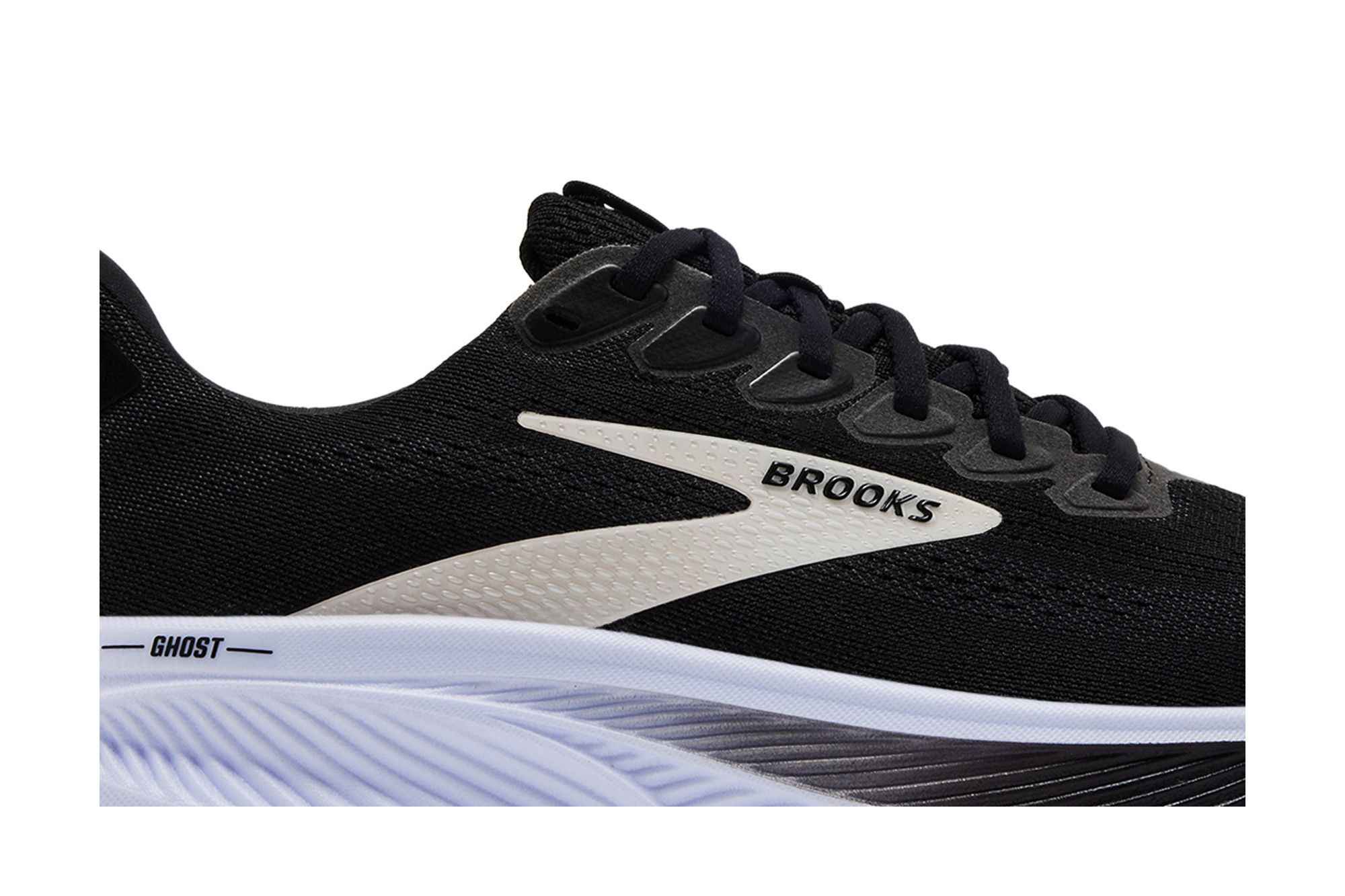 Order Brooks Ghost 17 'Hitam Kelabu Putih' 110442-1D-090